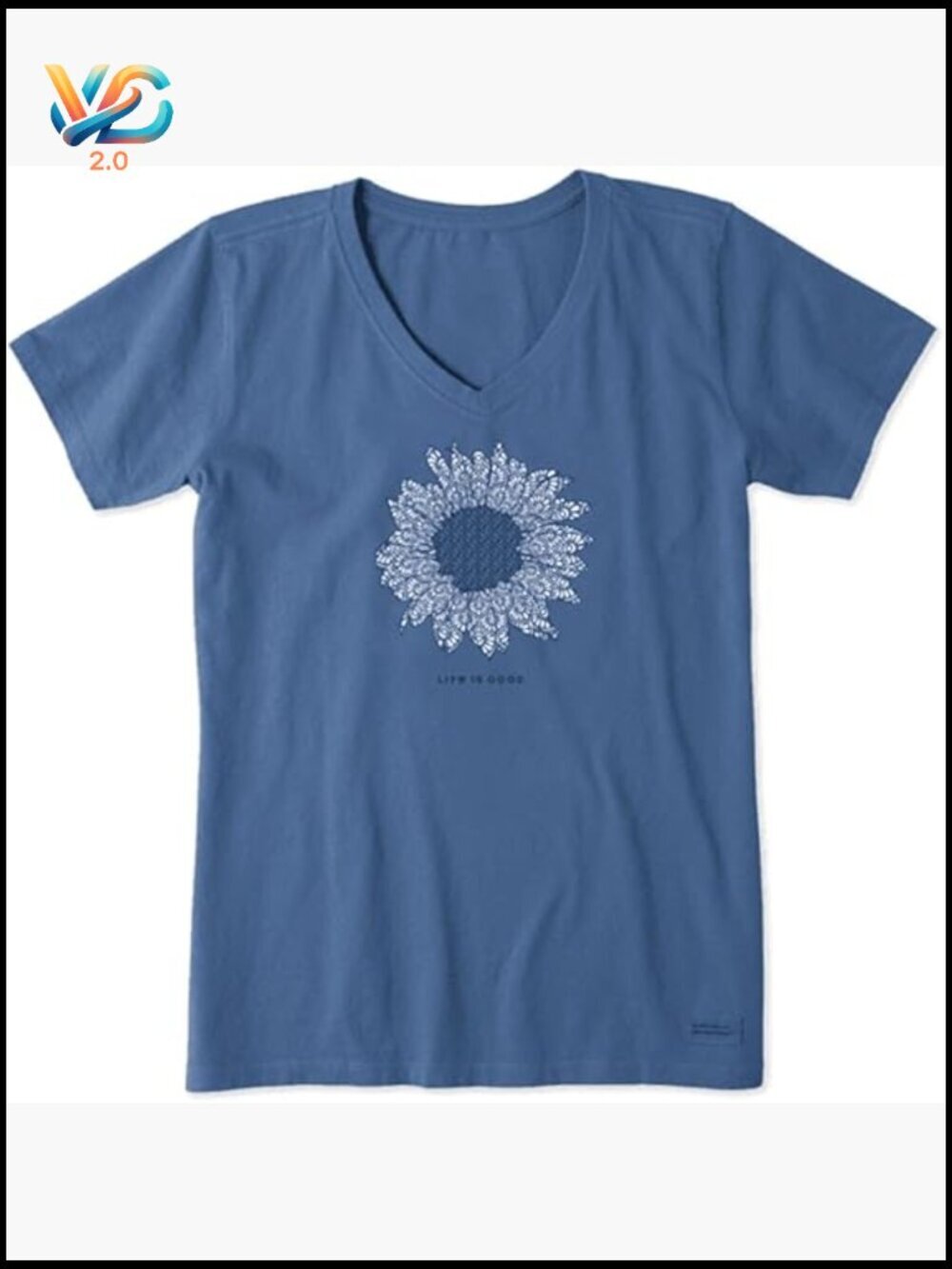 Crusher Tee Short Sleeve Graphic T-Shirt Soft Cotton V-Neck Casual Everyday Top